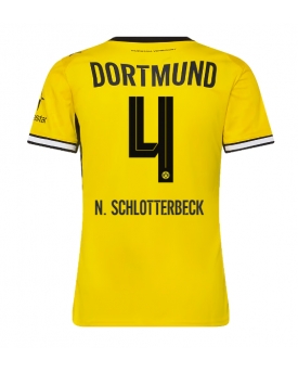 Borussia Dortmund Nico Schlotterbeck #4 Maglia Gara Casa Repliche 2026-27 Donna Maniche Corte Borussia Dortmund Nico Schlotterbeck #4 Maglia Gara Casa Repliche 2026-27 Donna Maniche Corte